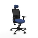 Yunquera sincro malla negra bali azul marino brazos 3D base nailon cabecero 1D ruedas 65mm nailon