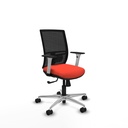 Yunquera sincro malla negra bali naranja oscuro brazos blancos base aluminio ruedas 65mm nailon