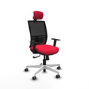 Yunquera sincro malla negra bali rojo brazos 1D base blanca cabecero 1D ruedas 65mm engomadas