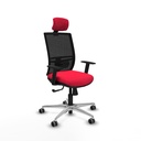 Yunquera sincro malla negra bali rojo brazos 1D base aluminio cabecero 1D ruedas 65mm engomadas