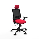 Yunquera sincro malla negra bali rojo brazos 3D base nailon cabecero 1D ruedas 65mm nailon