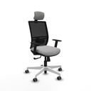 Yunquera sincro malla negra bali gris claro brazos 1D base blanca cabecero 1D ruedas 65mm engomadas