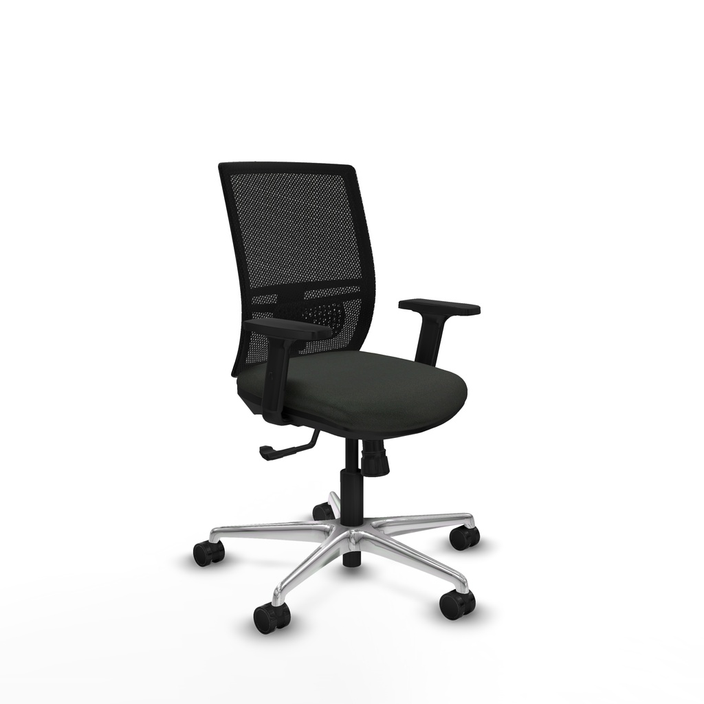 Yunquera sincro malla negra bali negro brazos 2D base aluminio ruedas 65mm nailon