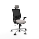 Yunquera sincro malla negra similpiel blanco brazos 1D base blanca cabecero 1D ruedas 65mm engomadas