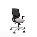 Yunquera sincro malla negra similpiel blanco brazos 2D base blanca ruedas 65mm engomadas