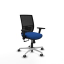 Yunquera sincro malla negra similpiel azul brazos 3D base aluminio ruedas 65mm engomadas