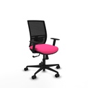 Yunquera sincro malla negra similpiel rosa brazos 1D base nailon ruedas 65mm nailon