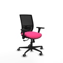 Yunquera sincro malla negra similpiel rosa brazos 3D base nailon ruedas 65mm engomadas