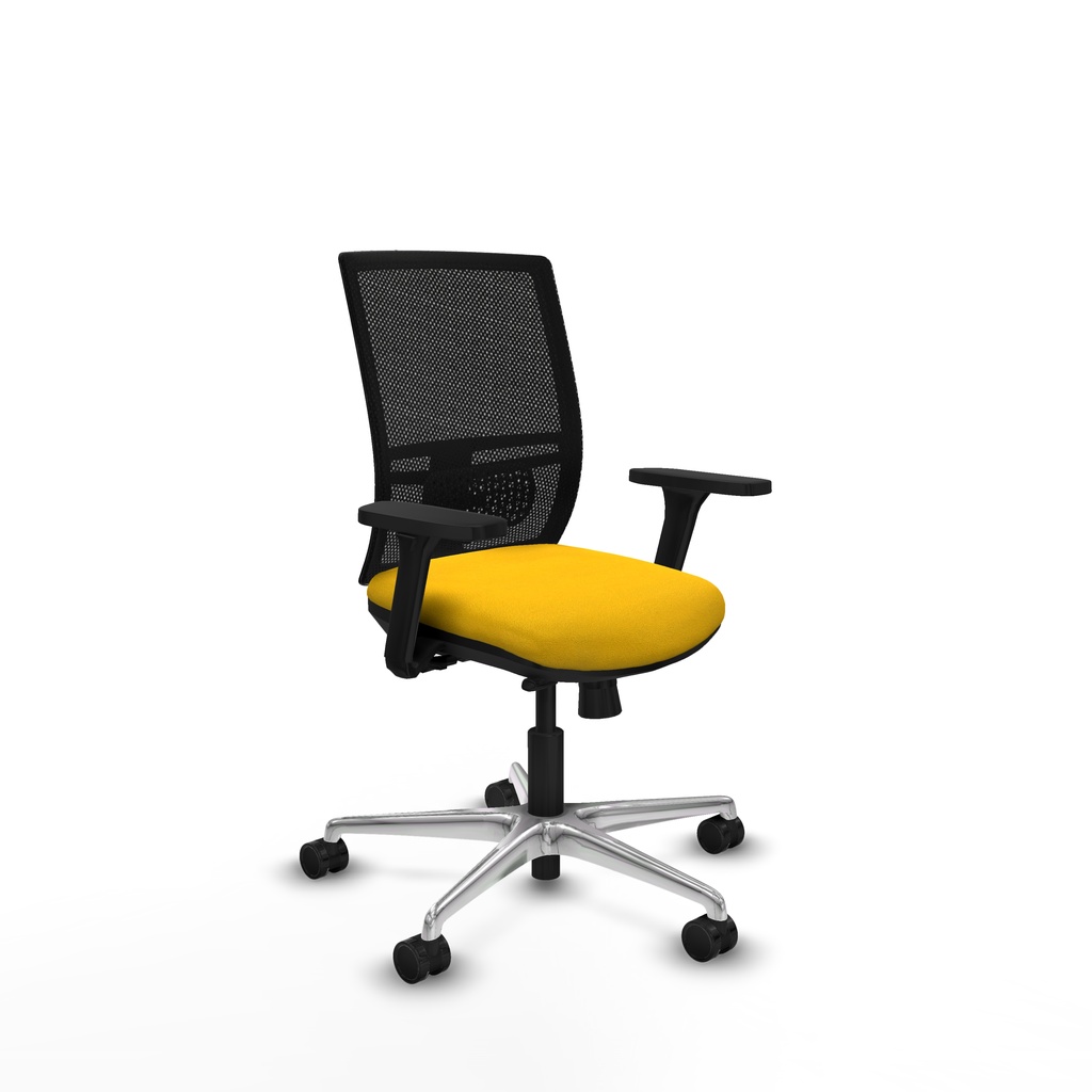 Yunquera traslack malla negra bali amarillo brazos 3D base aluminio ruedas 65mm nailon