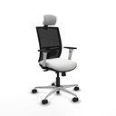 Yunquera traslack malla negra bali blanco brazos blancos base aluminio cabecero 1D ruedas 65mm nailon