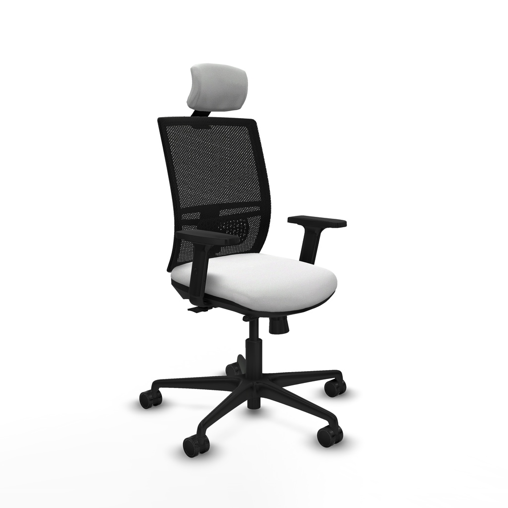 Yunquera traslack malla negra bali blanco brazos 2D base nailon cabecero 1D ruedas 65mm nailon