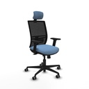 Yunquera traslack malla negra bali azul cielo brazos 2D base nailon cabecero 1D ruedas 65mm engomadas