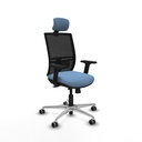 Yunquera traslack malla negra bali azul cielo brazos 2D base aluminio cabecero 1D ruedas 65mm engomadas