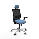 Yunquera traslack malla negra bali azul cielo brazos 3D base aluminio cabecero 1D ruedas 65mm engomadas