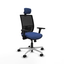 Yunquera traslack malla negra bali azul marino brazos 3D base aluminio cabecero 1D ruedas 65mm nailon