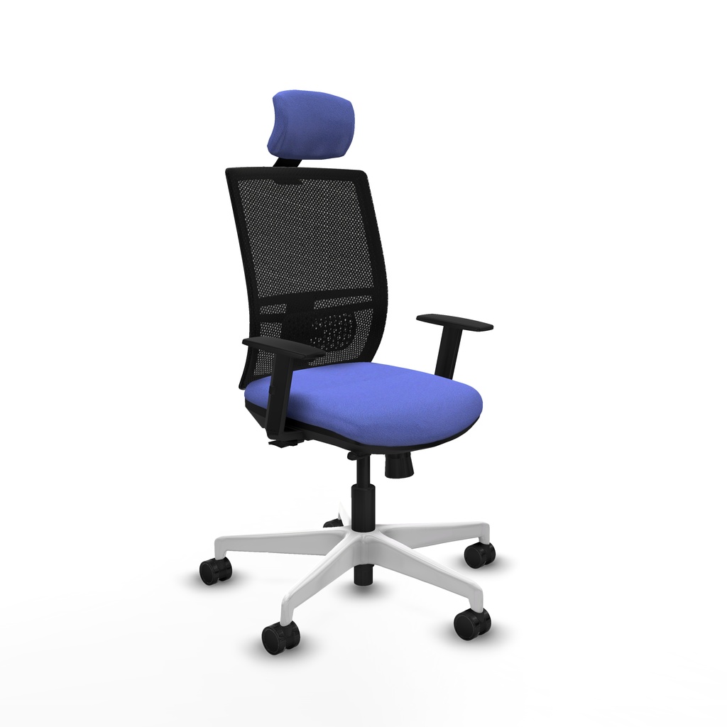 Yunquera traslack malla negra bali azul claro brazos 1D base blanca cabecero 1D ruedas 65mm nailon