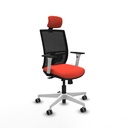 Yunquera traslack malla negra bali naranja oscuro brazos blancos base blanca cabecero 1D ruedas 65mm engomadas