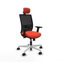 Yunquera traslack malla negra bali naranja oscuro brazos 2D base blanca cabecero 1D ruedas 65mm nailon