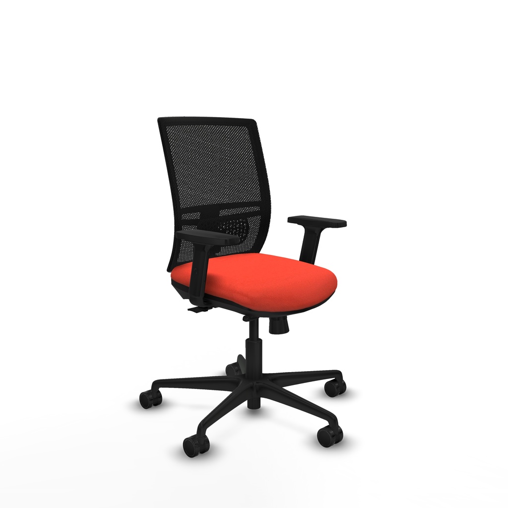 Yunquera traslack malla negra bali naranja oscuro brazos 2D base nailon ruedas 65mm nailon