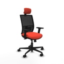 Yunquera traslack malla negra bali naranja oscuro brazos 2D base nailon cabecero 1D ruedas 65mm nailon