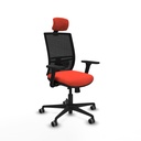 Yunquera traslack malla negra bali naranja oscuro brazos 3D base nailon cabecero 1D ruedas 65mm engomadas