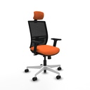 Yunquera traslack malla negra bali naranja brazos 2D base blanca cabecero 1D ruedas 65mm nailon