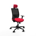 Yunquera traslack malla negra bali rojo brazos 1D base nailon cabecero 1D ruedas 65mm nailon