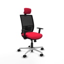 Yunquera traslack malla negra bali rojo brazos 1D base aluminio cabecero 1D ruedas 65mm nailon