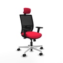 Yunquera traslack malla negra bali rojo brazos 2D base blanca cabecero 1D ruedas 65mm nailon
