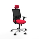Yunquera traslack malla negra bali rojo brazos 2D base aluminio cabecero 1D ruedas 65mm nailon