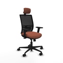 Yunquera traslack malla negra bali marrón brazos 2D base nailon cabecero 1D ruedas 65mm nailon