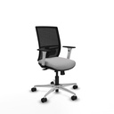 Yunquera traslack malla negra bali gris claro brazos blancos base aluminio ruedas 65mm nailon