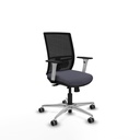 Yunquera traslack malla negra bali gris oscuro brazos blancos base aluminio ruedas 65mm engomadas