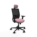 Yunquera traslack malla negra bali rosa brazos 2D base nailon cabecero 1D ruedas 65mm nailon