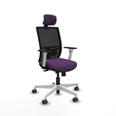 Yunquera traslack malla negra bali morado brazos blancos base blanca cabecero 1D ruedas 65mm engomadas