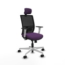Yunquera traslack malla negra bali morado brazos blancos base blanca cabecero 1D ruedas 65mm nailon