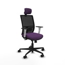 Yunquera traslack malla negra bali morado brazos blancos base nailon cabecero 1D ruedas 65mm nailon