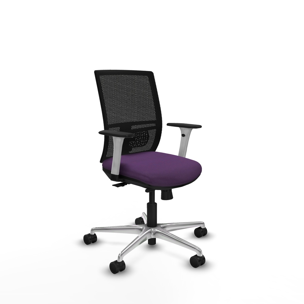 Yunquera traslack malla negra bali morado brazos blancos base aluminio ruedas 65mm nailon