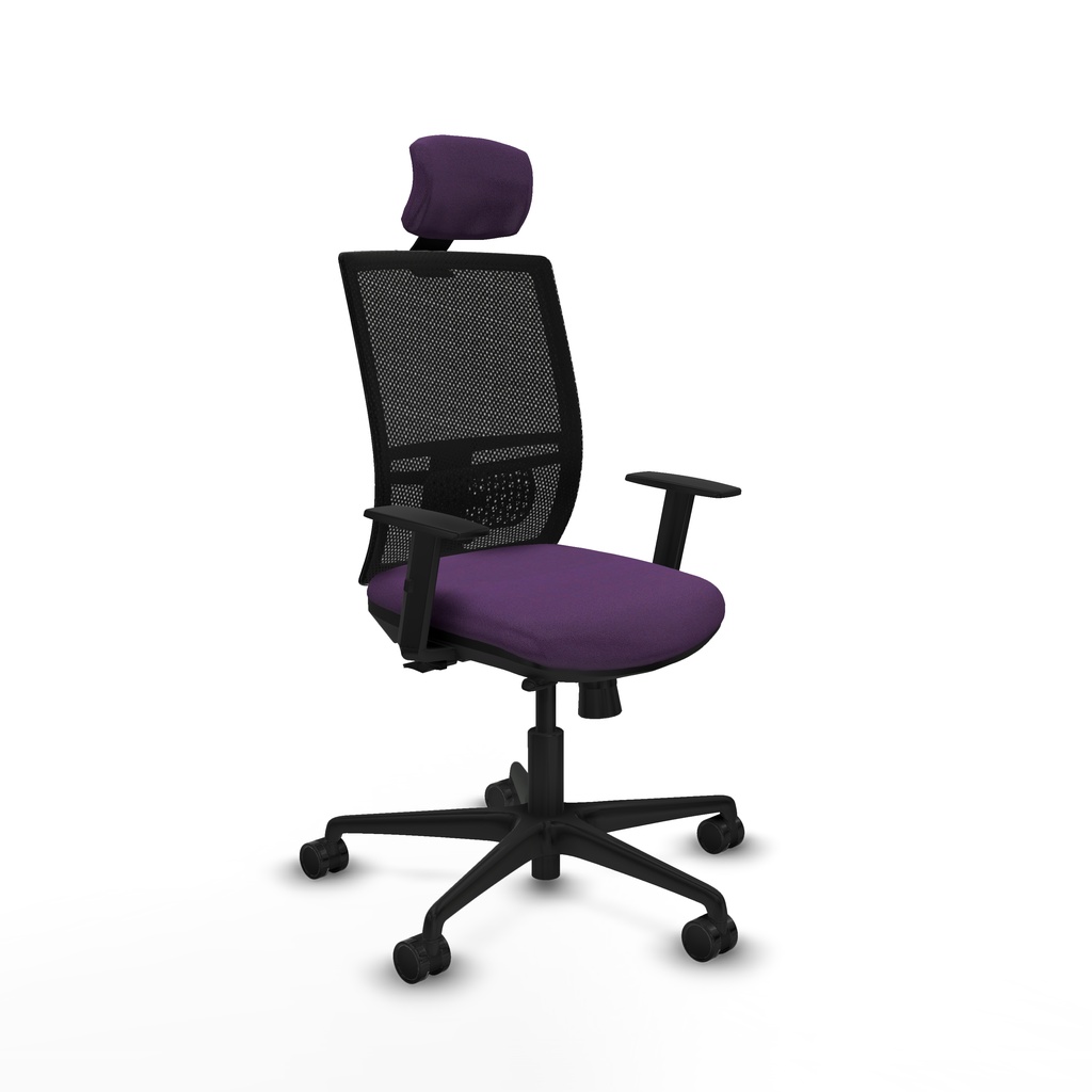 Yunquera traslack malla negra bali morado brazos 1D base nailon cabecero 1D ruedas 65mm nailon