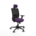 Yunquera traslack malla negra bali morado brazos 2D base nailon cabecero 1D ruedas 65mm engomadas
