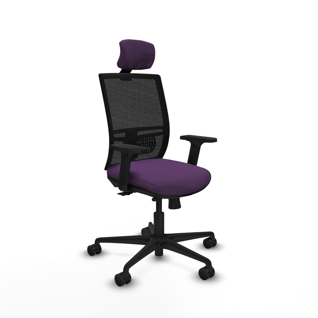 Yunquera traslack malla negra bali morado brazos 2D base nailon cabecero 1D ruedas 65mm nailon