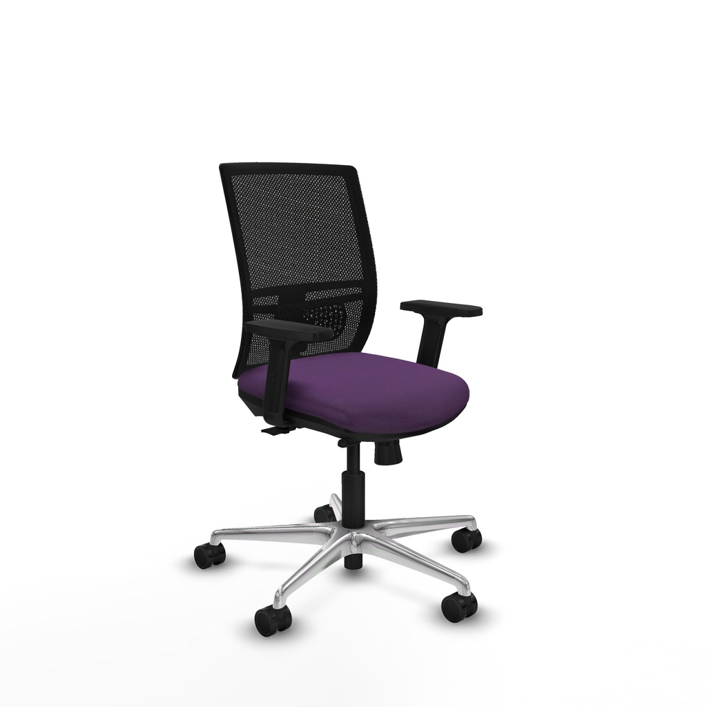 Yunquera traslack malla negra bali morado brazos 2D base aluminio ruedas 65mm nailon