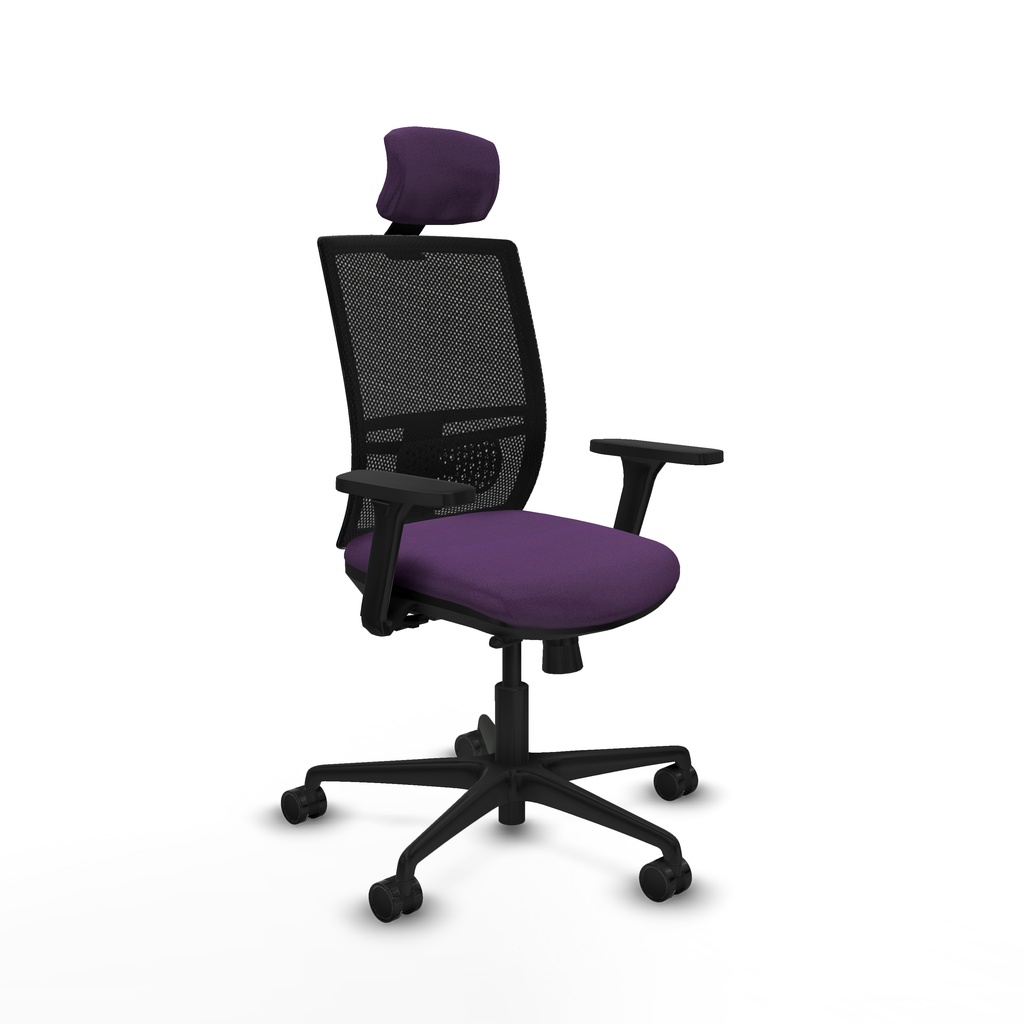 Yunquera traslack malla negra bali morado brazos 3D base nailon cabecero 1D ruedas 65mm nailon