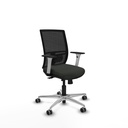 Yunquera traslack malla negra bali negro brazos blancos base aluminio ruedas 65mm engomadas