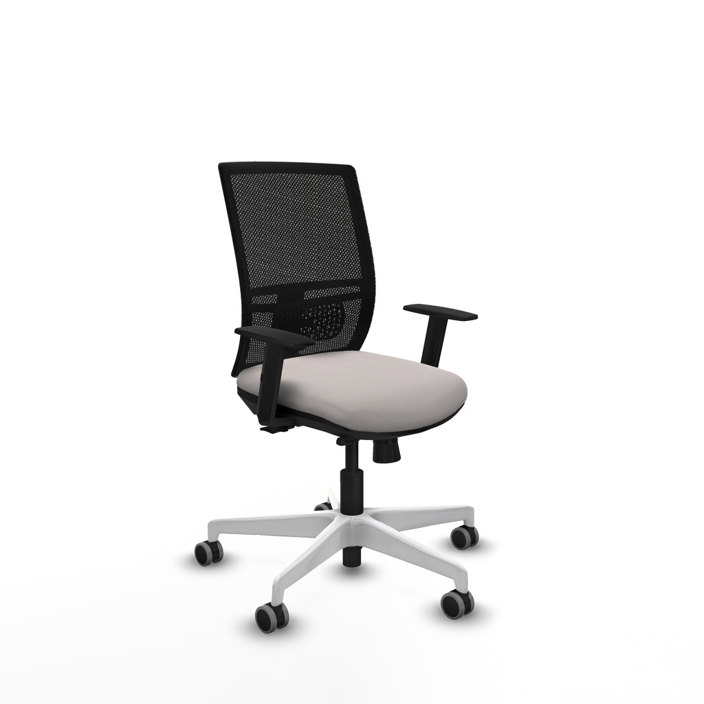 Yunquera traslack malla negra similpiel blanco brazos 1D base blanca ruedas 65mm engomadas
