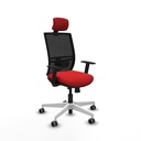 Yunquera traslack malla negra similpiel rojo brazos 1D base blanca cabecero 1D ruedas 65mm engomadas