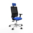 Bormate asincro malla negra bali azul brazos 2D base aluminio cabecero 2D ruedas 65mm nailon