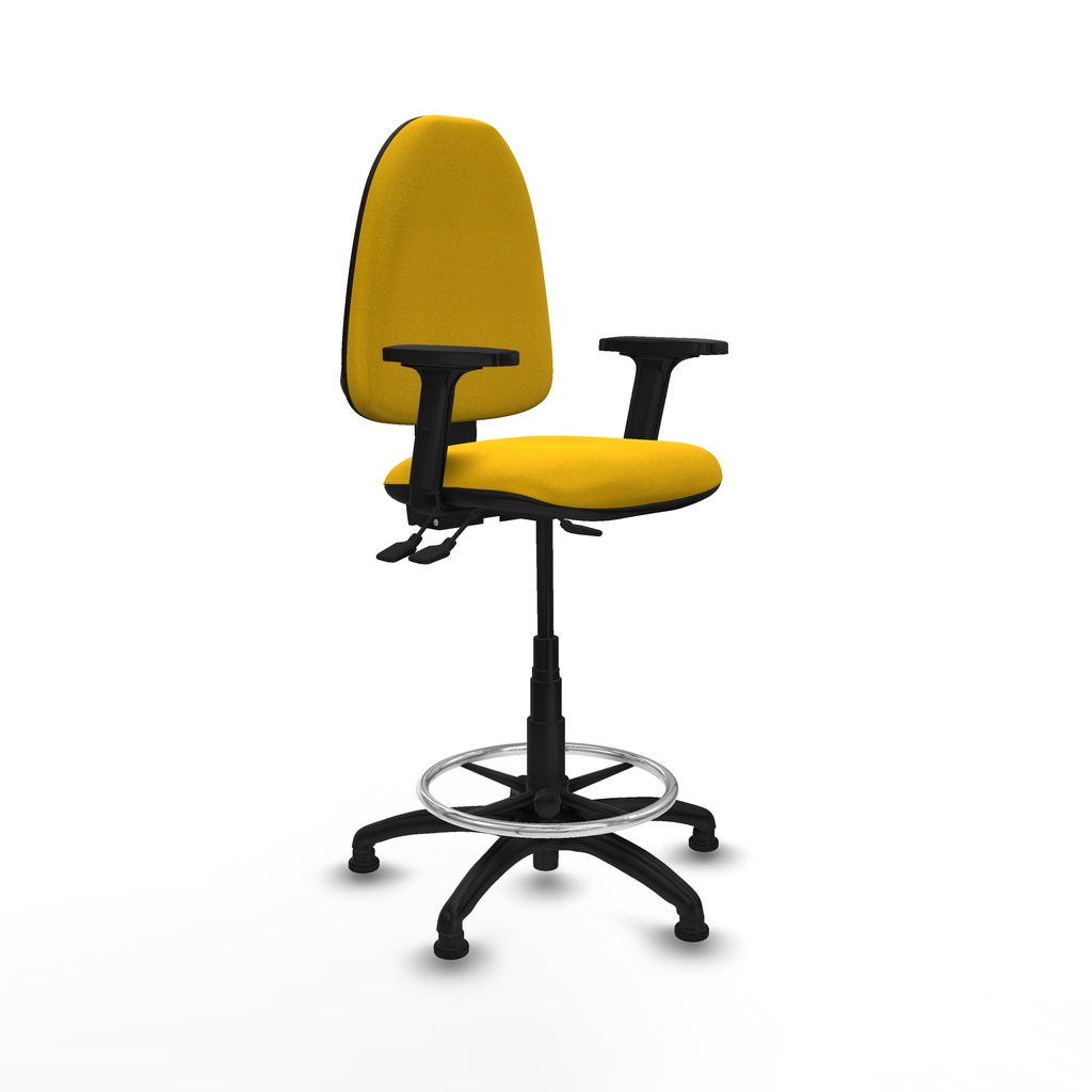 Taburete Aýna AS bali amarillo brazos 2D base poliamida topes