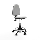 Taburete Aýna AS bali blanco base poliamida ruedas engomadas 50mm