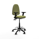 Taburete Aýna AS bali verde oliva brazos 2D base poliamida ruedas engomadas 50mm